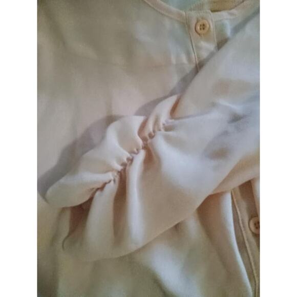 Vintage Material Girl Peach Hi Low Button Front Semi Sheer Shirt Sz Small - Picture 6 of 7